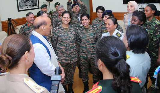 Rajnath Singh Engages with International Women Officers at UN Peacekeeping Course 2025