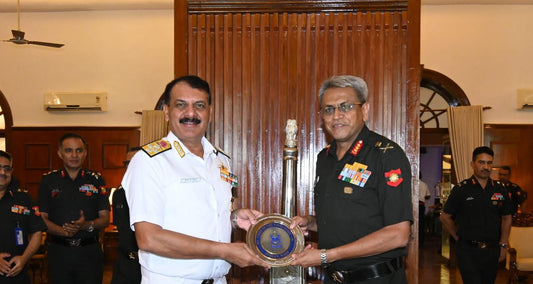 Admiral Tripathi and Lt Gen Sengupta Meet in Lucknow to Enhance Tri-Service Coordination