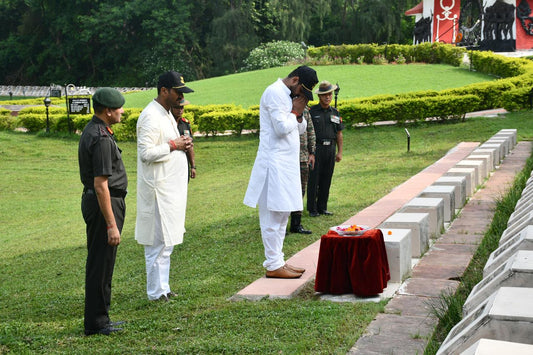 Honoring Bravery: Shri Jang Bahadur Tiwari Commemorates Lt. Shashank Tiwari at 11 Gorkha Rifles Regimental Centre