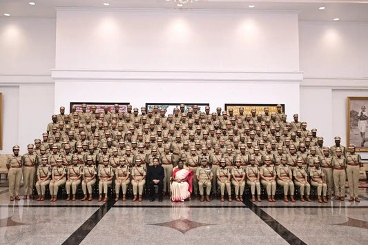 President Droupadi Murmu Addresses IPS Probationers of 77 RR Batch at Rashtrapati Bhavan