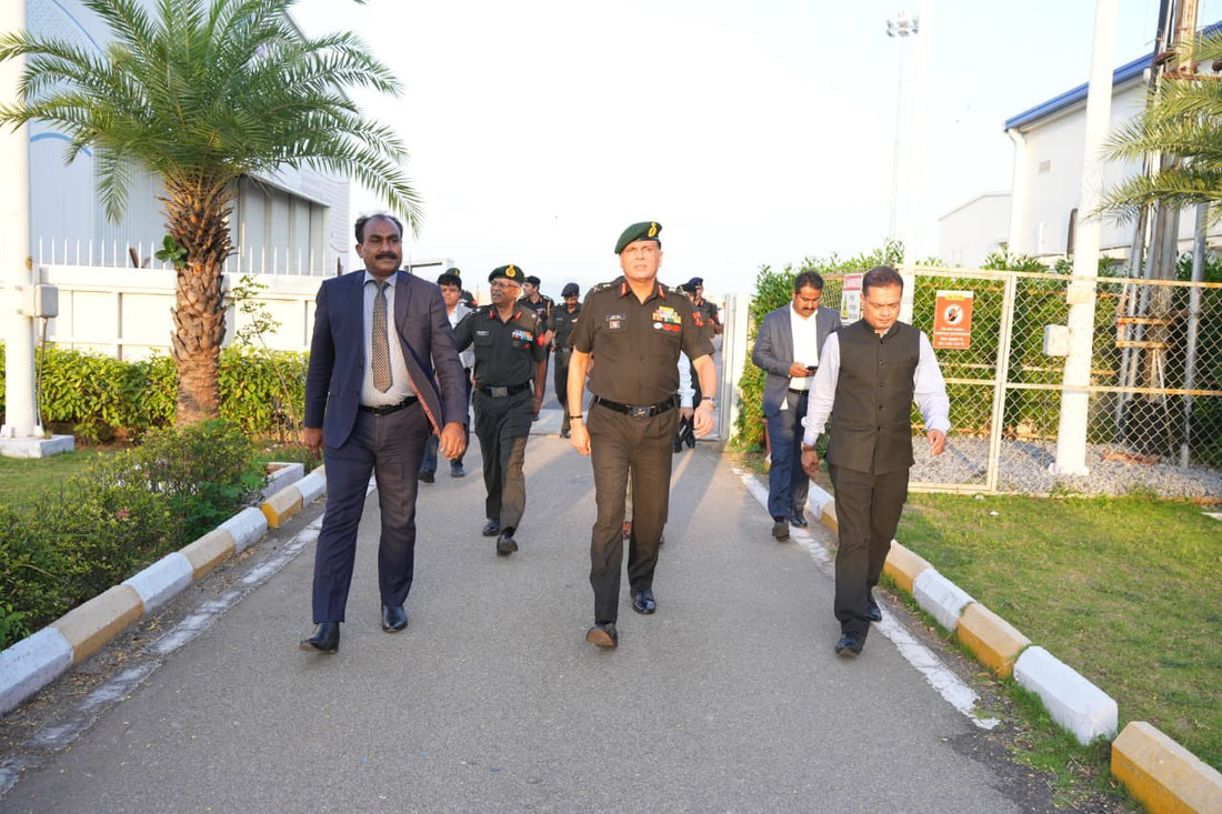 Lt Gen Dhiraj Seth Highlights Atmanirbhar Bharat Initiative During Visit to Adani Defence Facility in Hyderabad