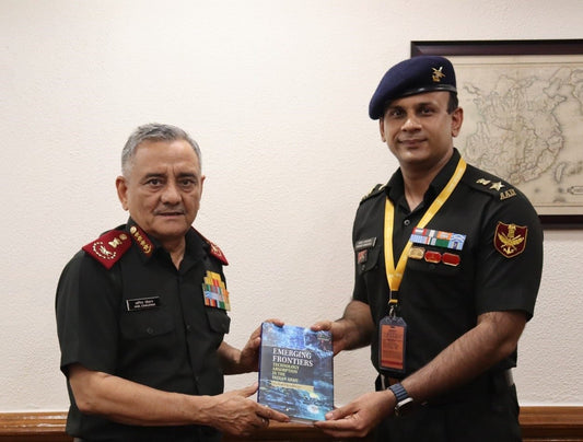 Lt Col Akshat Upadhyay Unveils Book on Tech in Indian Army to CDS Anil Chauhan