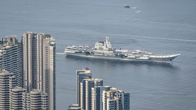 China's Aircraft Carrier Shandong and Warships Make Historic Port Call in Hong Kong