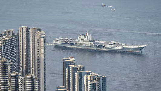 China's Aircraft Carrier Shandong and Warships Make Historic Port Call in Hong Kong