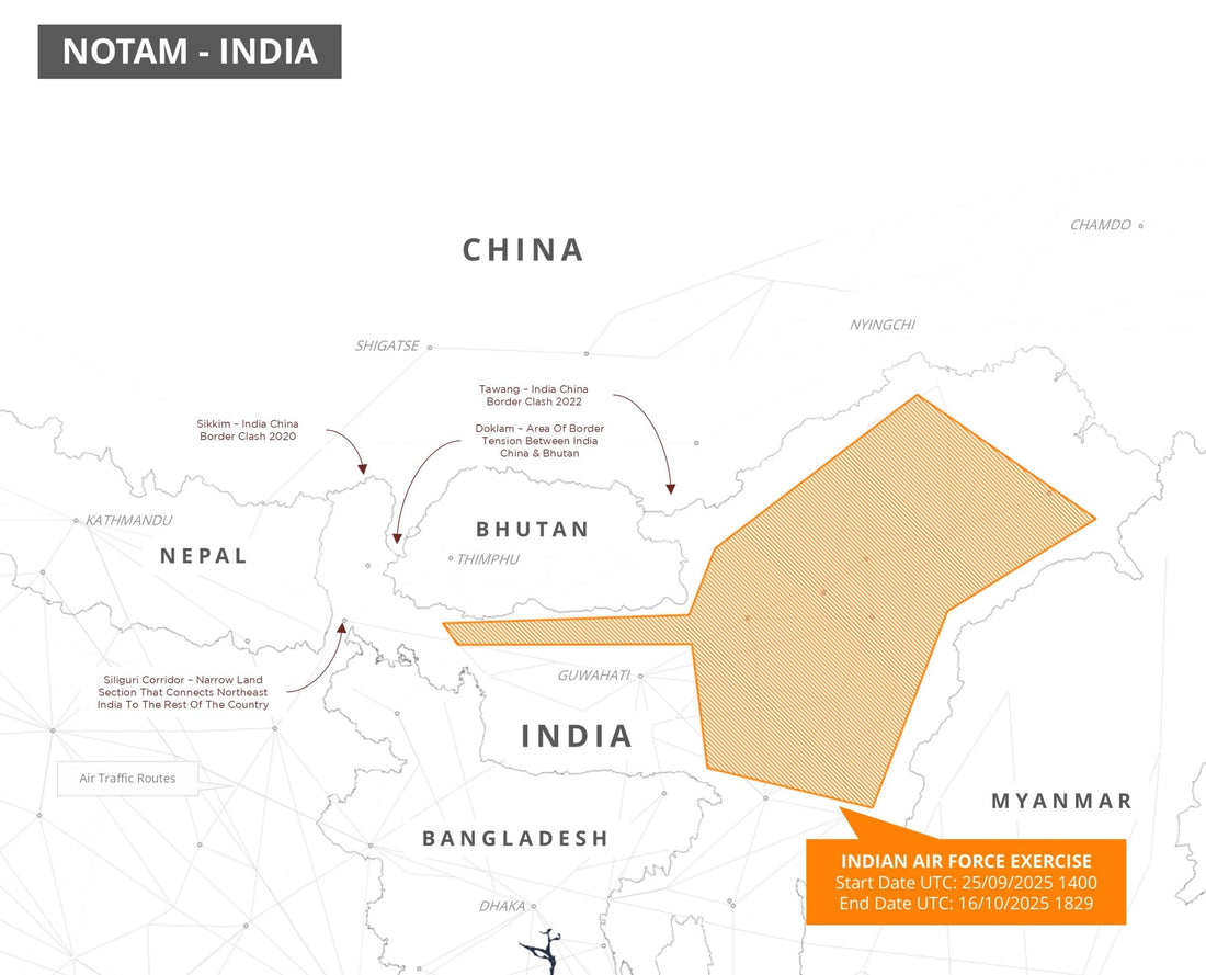 India Announces Large-Scale Indian Air Force Exercise Near Northeastern Borders