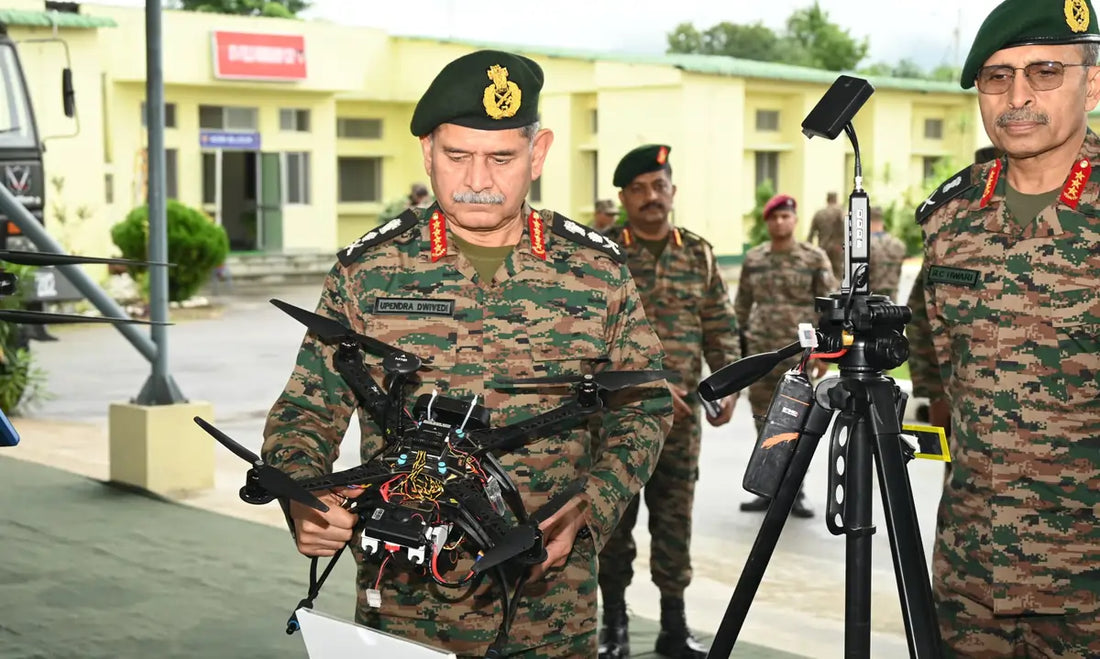 General Upendra Dwivedi Reviews Drone Advancements at Likabali Military Station