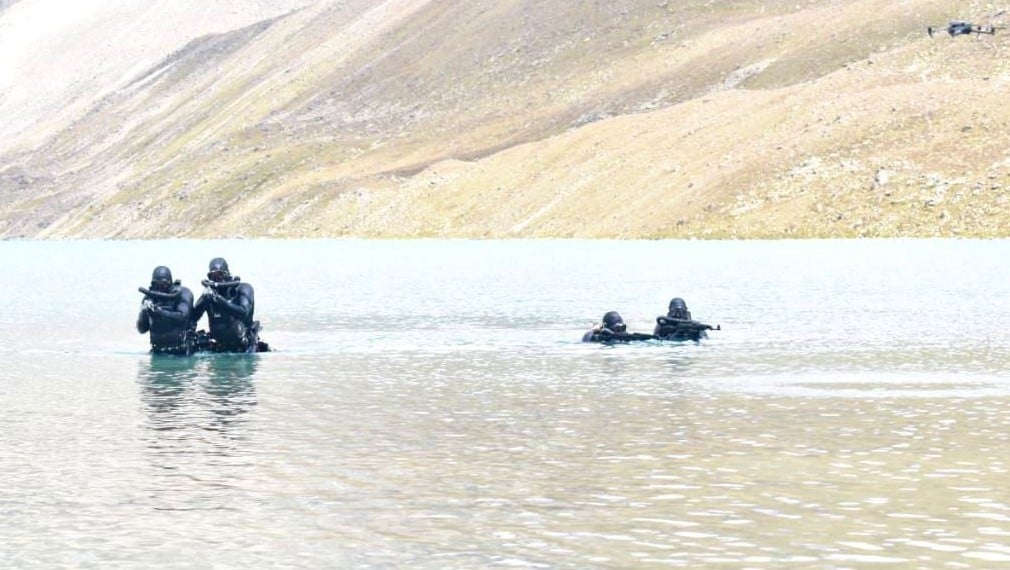 Indian Army and Navy Conduct Joint High-Altitude Combat Diving Exercise in Sikkim