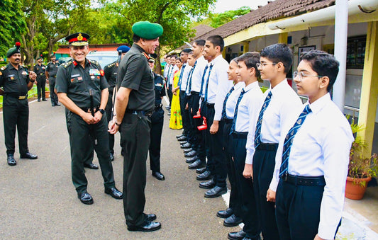 Lt Gen Dhiraj Seth Reviews Infrastructure and Training Excellence at Belagavi's Rashtriya Military School