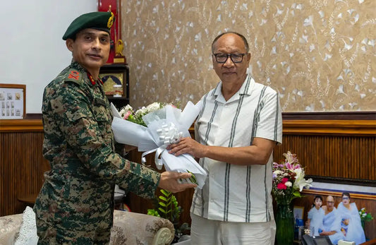 Assam Rifles IG Bhinder Meets Manipur CM in Imphal to Strengthen Security Coordination