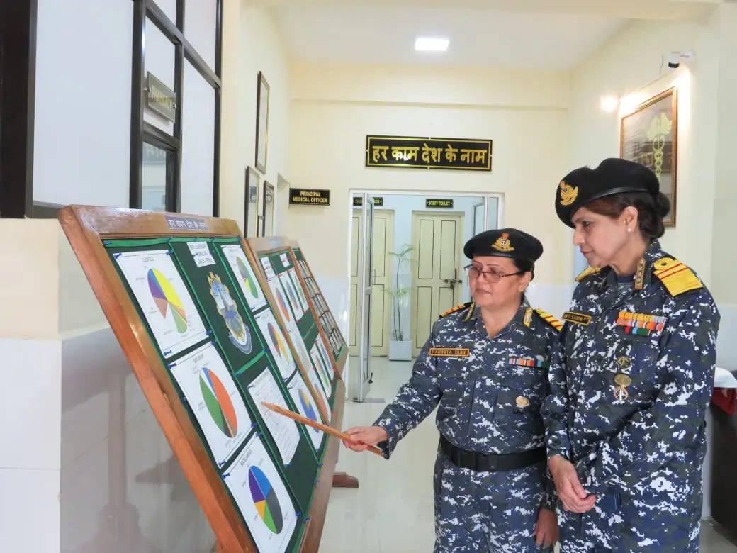 Surg Vice Admiral Arti Sarin Conducts In-Depth Assessment of Naval Medical Facilities in Karwar