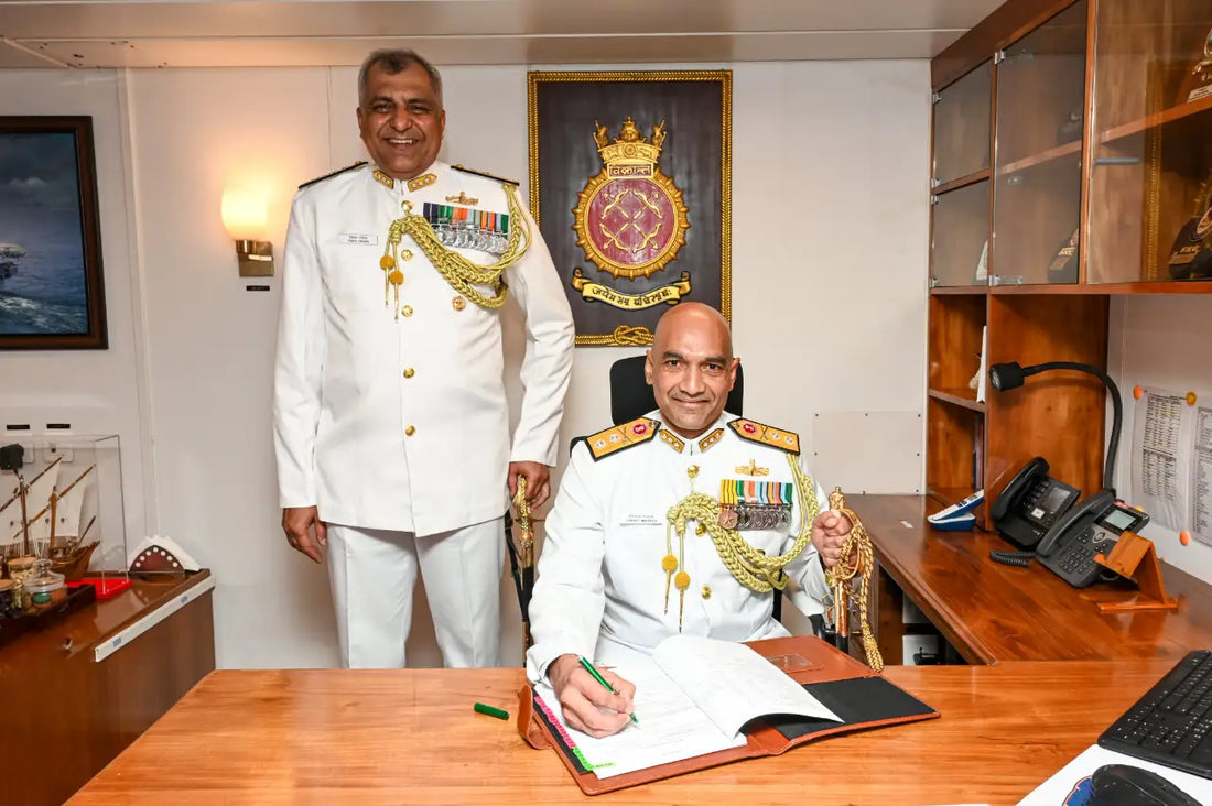 Rear Admiral Srinivas Maddula Assumes Command of Indian Navy's Western Fleet
