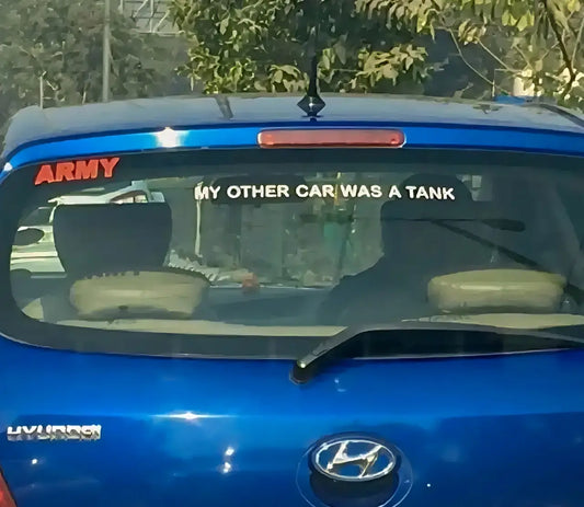 Army Veteran's Humorous Car Sticker Goes Viral, Celebrating Service and Humor