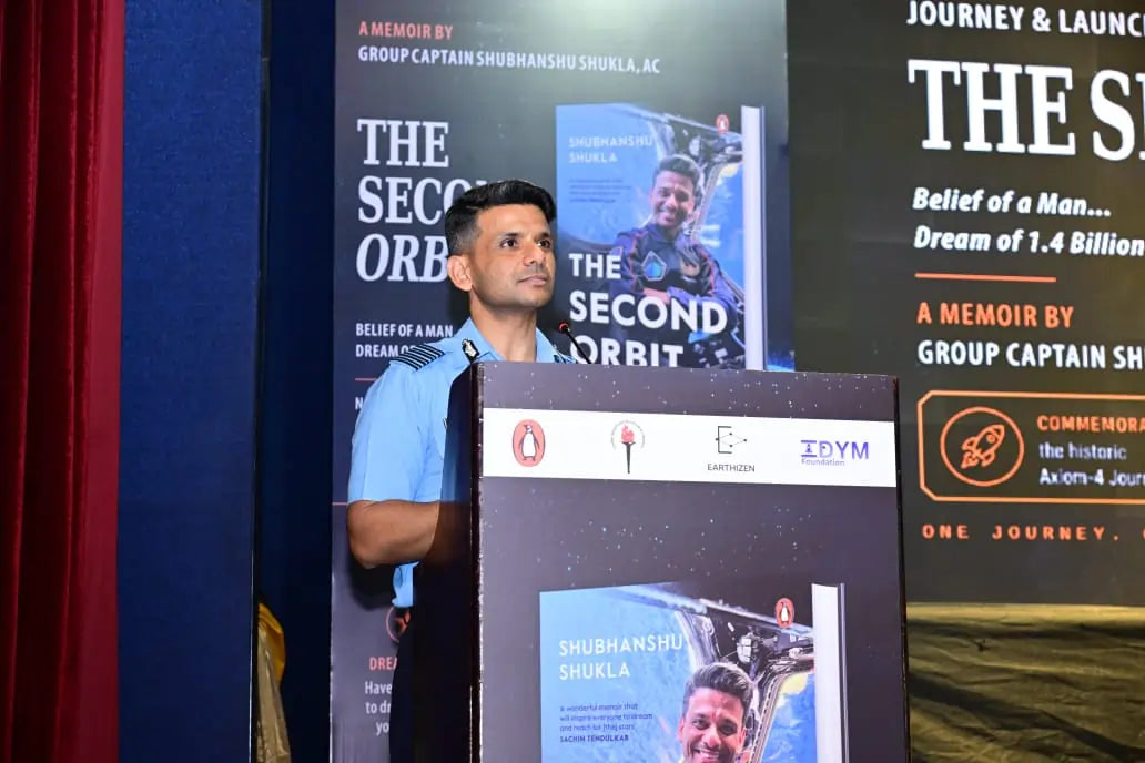 Group Captain Shubhanshu Shukla Unveils Memoir 'The Second Orbit' to Inspire India's Youth