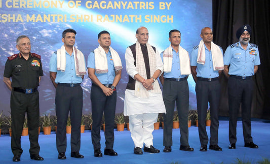 Defence Minister Honors ISRO Astronauts, Highlights India's Space Aspirations