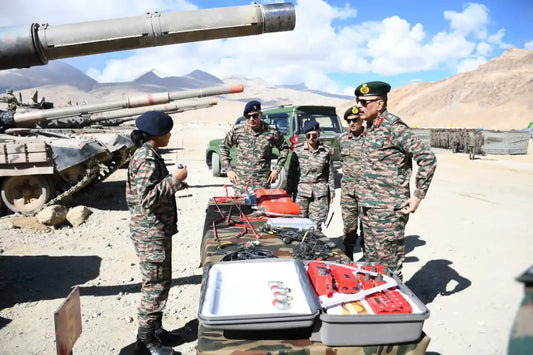 Lt Gen Rajiv Kumar Sahni Reviews Engineering Support, Technical Readiness Along LAC with Fire and Fury Corps