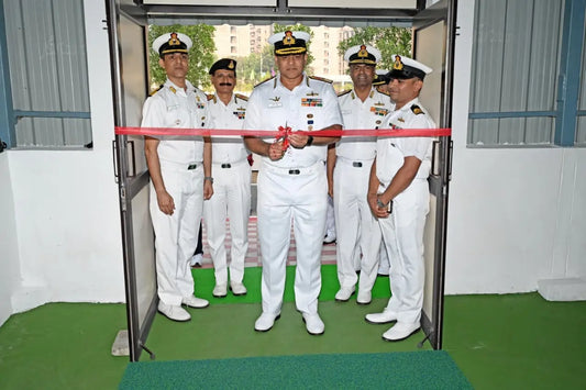 Vice Admiral Sanjay Bhalla Evaluates Advanced Training Facilities at INS Vishwakarma