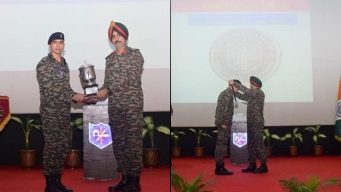Lt Vanshraj Seth Honored as Top Performer as EME School Completes Young Officer Course