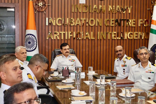Vice Admiral Sanjay Vatsayan Explores Indian Navy's AI Innovations at Bengaluru Incubation Centre