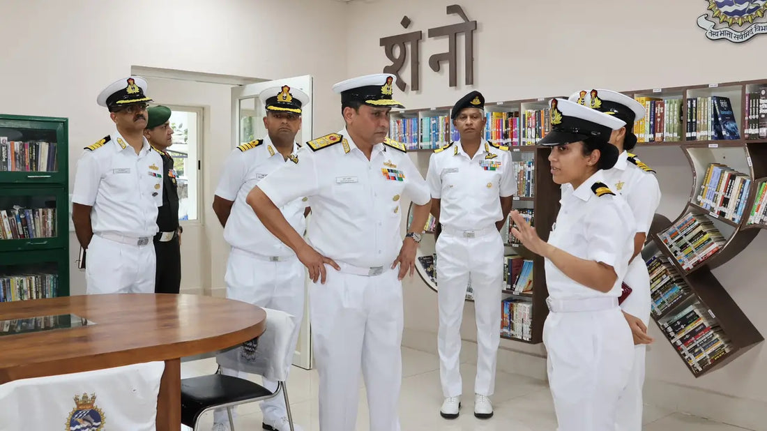 Vice Admiral Sameer Saxena Evaluates INS Valsura, Applauds Technical Training Standards