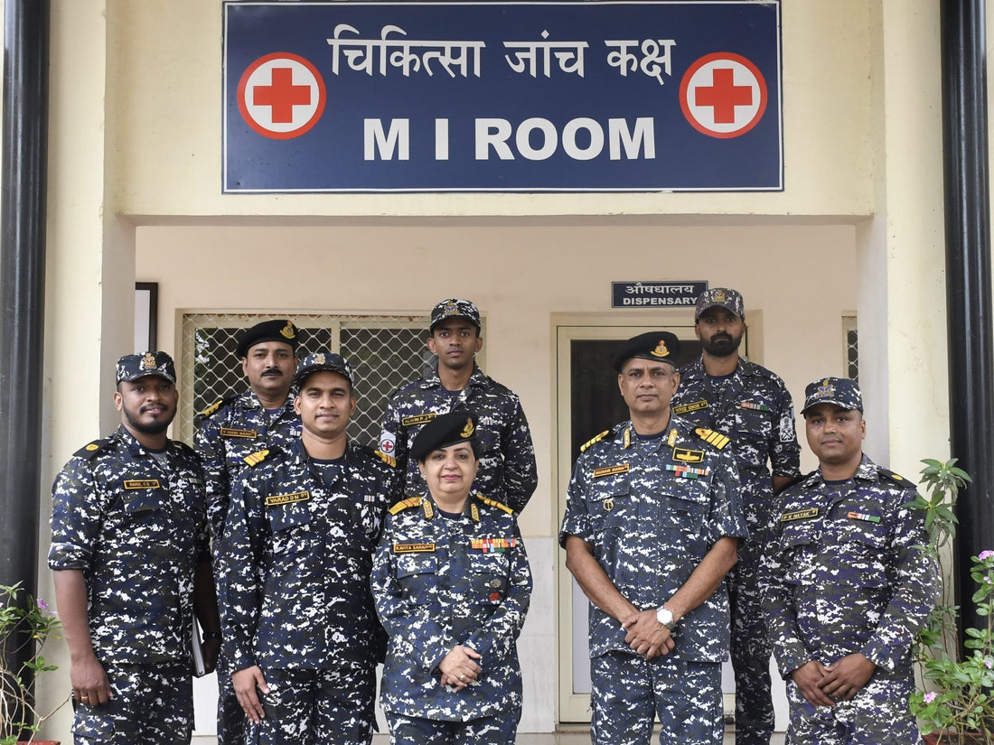 Surgeon Vice Admiral Kavita Sahai Assesses Naval Medical Infrastructure in Gujarat