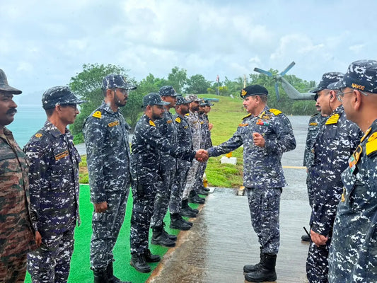 Vice Admiral McCarty Assesses Tri-Service Readiness in Andaman & Nicobar Southern Islands
