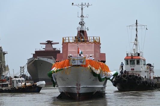Goa Shipyard Launches 'Achal', Fifth Fast Patrol Vessel for Indian Coast Guard