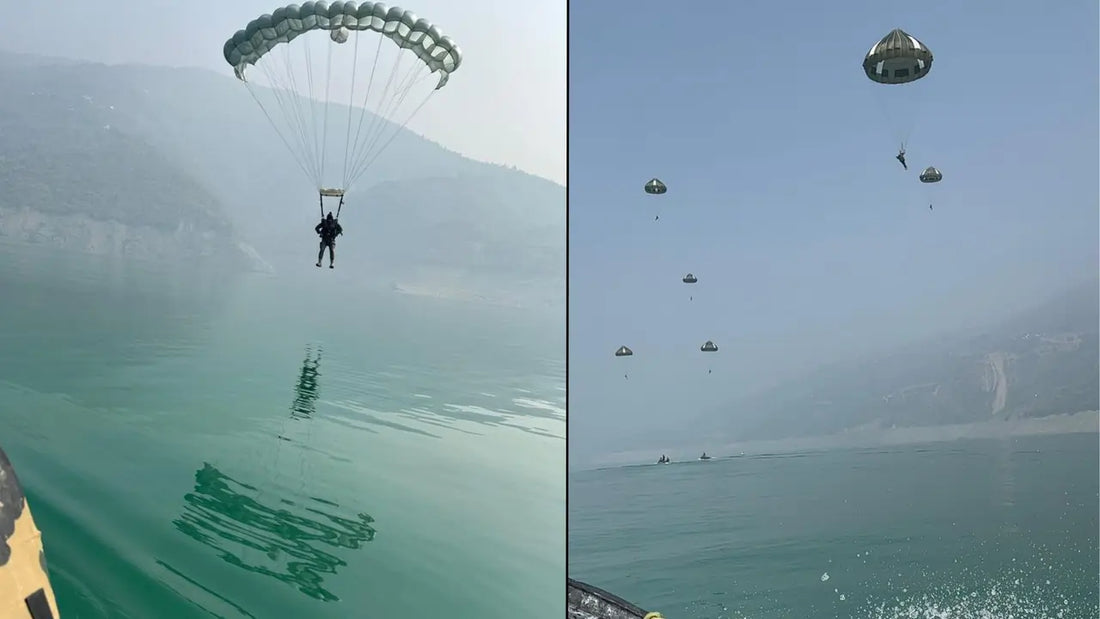Indian Air Force and Army Execute Joint Airborne Drill Over Tehri Lake