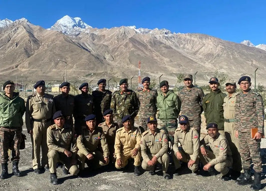 Major General Pankaj Malhotra Commends BRO's Infrastructure Efforts in Ladakh During 13 BRTF Visit