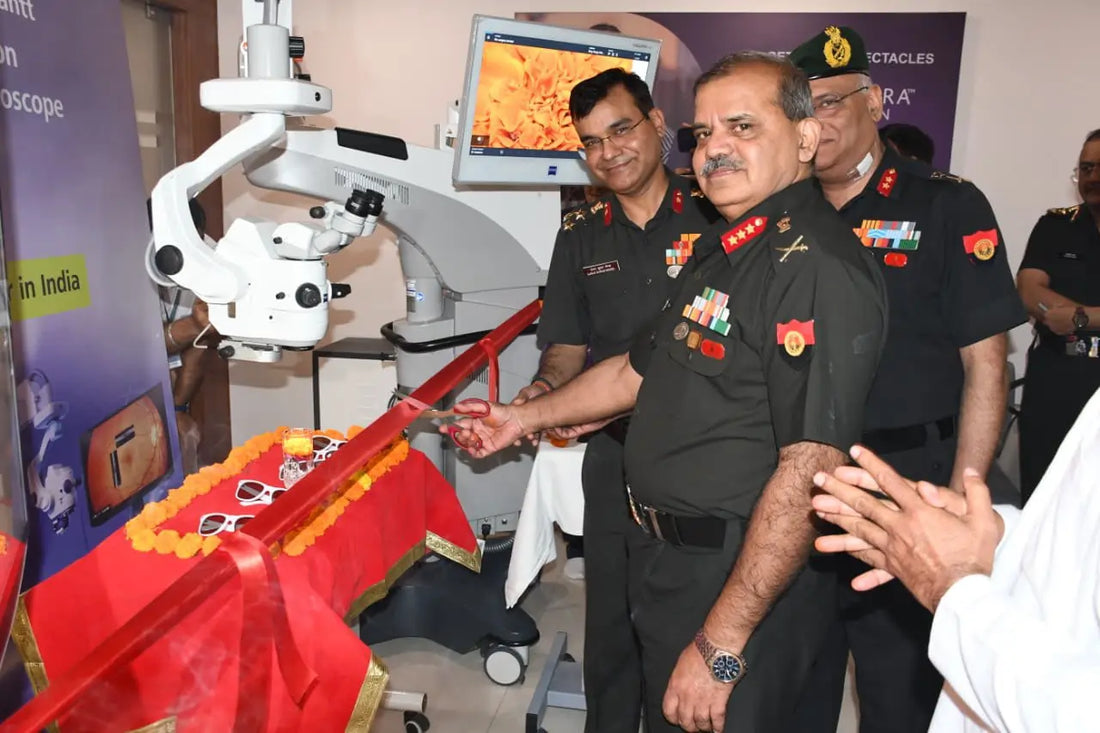Lt Gen Avinash Das Unveils India's First 3D Ophthalmic Microscope with Intraoperative OCT at Army Hospital (R&R)