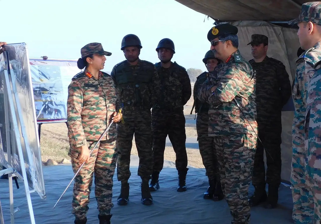 Lt Gen Rajesh Pushkar Evaluates Forward Logistics Node Framework in Pine Division's Operational Exercise