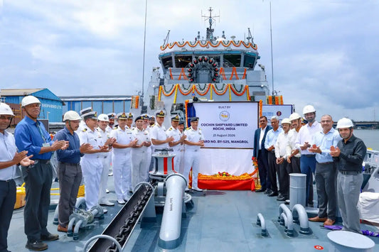Indian Navy Receives INS Mangrol, Third Indigenous ASW Shallow Water Craft from CSL Kochi