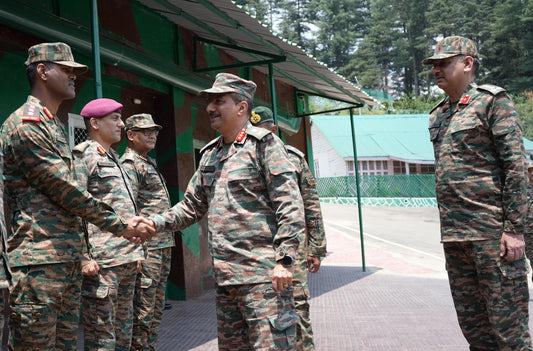 Lt Gen Vijay B Nair Conducts Security Review at Vajra Division, Kashmir