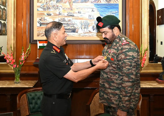 Army Chief Honors Lt Col Mohanlal for Role in Nation-Building and Military Support