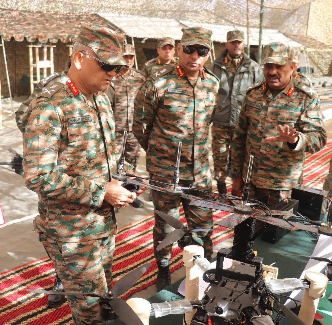 Lt Gen Pratik Sharma Assesses Advanced Drone Warfare Capabilities in Northern Command