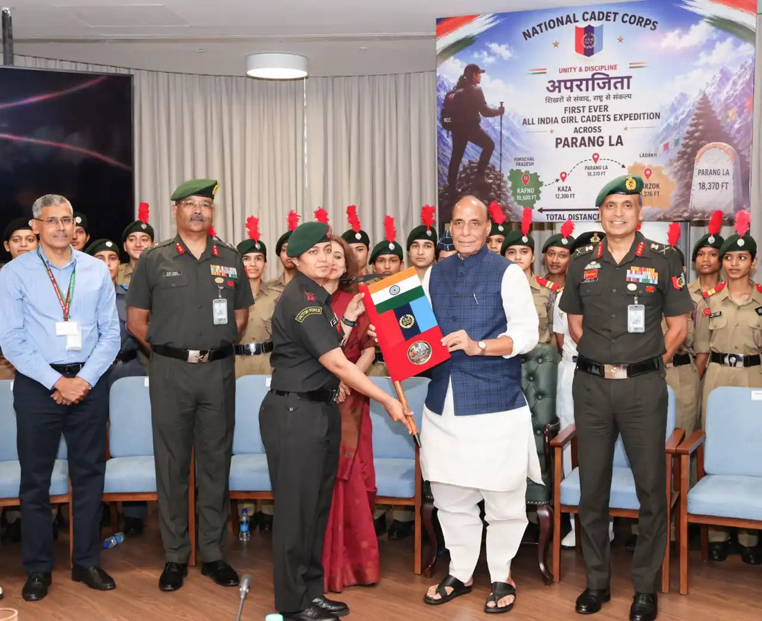 Rajnath Singh Flags Off NCC Girls’ High-Altitude Trek Aparajita–Parang La 2026 in New Delhi
