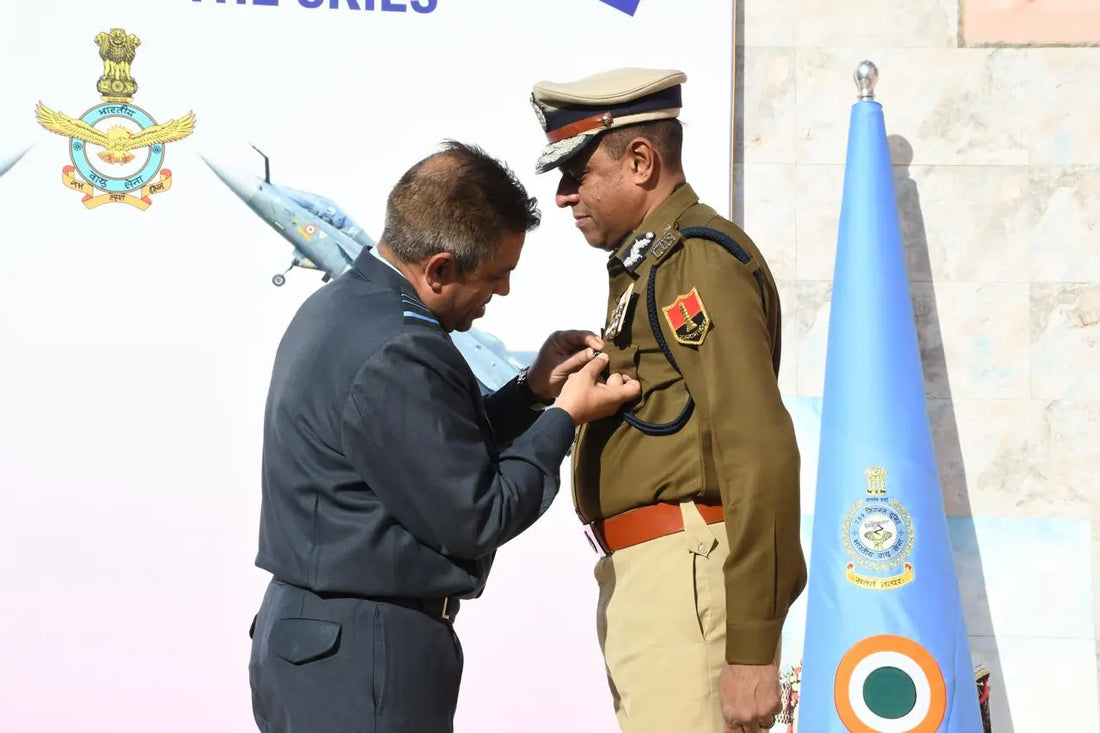 Air Marshal Nagesh Kapoor Assesses AFS Jaipur Readiness, Honors IPS Officer for Operation Sindoor Support