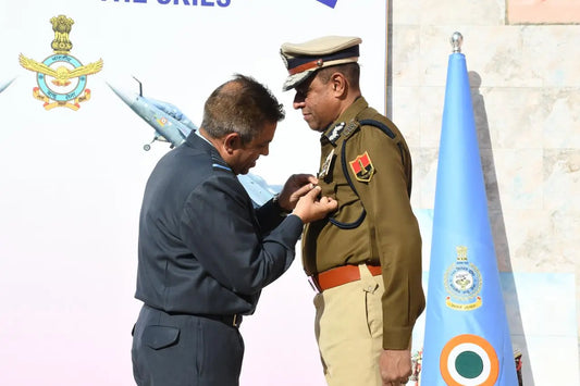 Air Marshal Nagesh Kapoor Assesses AFS Jaipur Readiness, Honors IPS Officer for Operation Sindoor Support