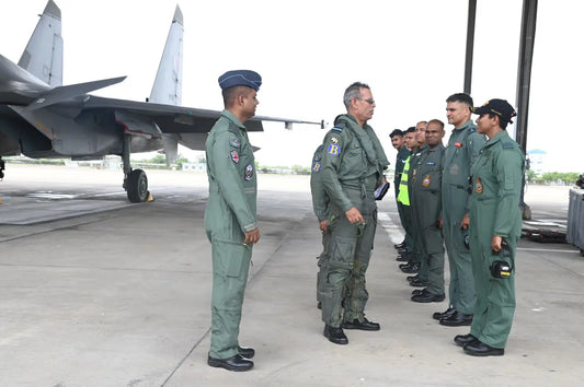 Air Marshal Jasvir Singh Mann Assesses Readiness and Conducts Su-30 Mission at Air Force Station Thanjavur