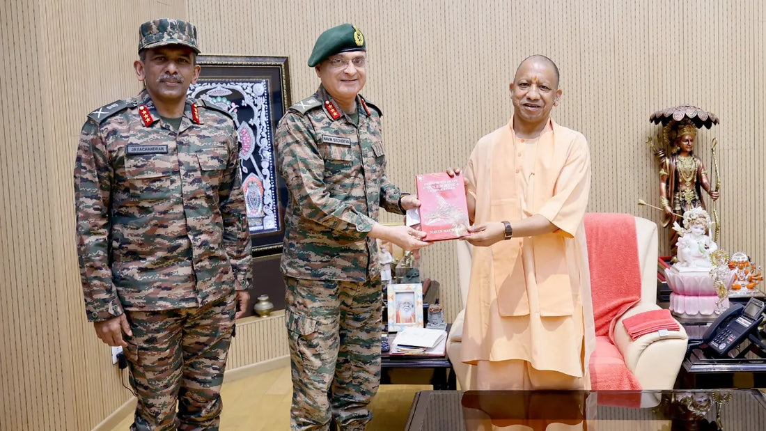 Lt Gen Sachdeva Meets UP CM Adityanath to Bolster Civil-Military Relations