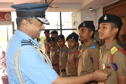 Air Marshal B Manikantan's Visit to Sainik School Ambikapur: A Day of Inspiration for Cadets