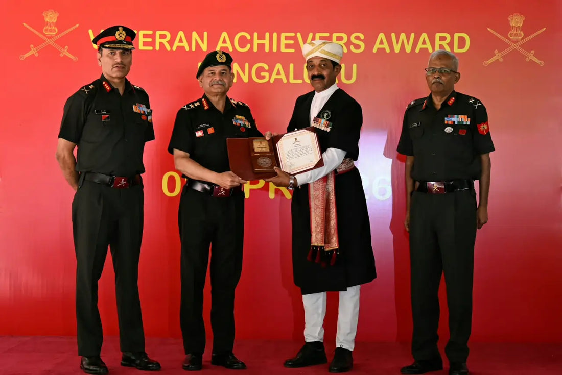 General Upendra Dwivedi Presents 'Veteran Achievers Award' to Distinguished Veterans in Bengaluru
