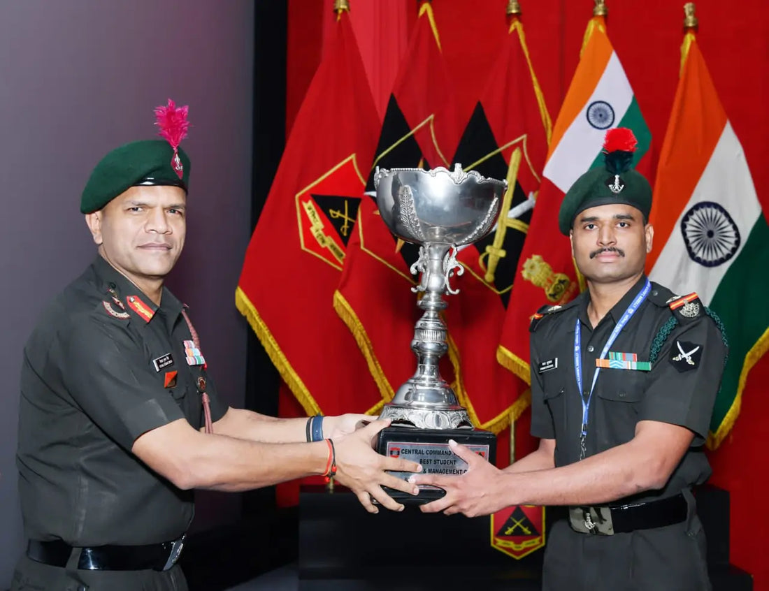 "Naib Subedar Pawar Khushal Devidas Emerges as Top Graduate at JLA Bareilly Leadership Course"