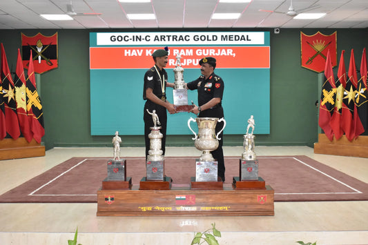 Havildar Kalu Ram Gurjar Awarded Top Honor at NCO Academy Dhana's Combat Leadership Course Completion