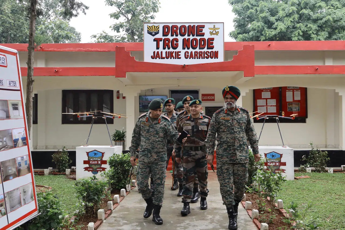 Lt Gen Vikas Lakhera Evaluates Drone Training and Indigenous Technological Advancements at Jalukie Node