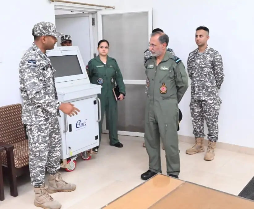 Air Marshal Walia Evaluates Operational Readiness at Forward Air Base