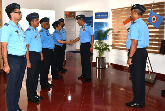 Air Marshal Jasvir Singh Mann Assesses Operational Readiness at Thiruvananthapuram Air Force Station