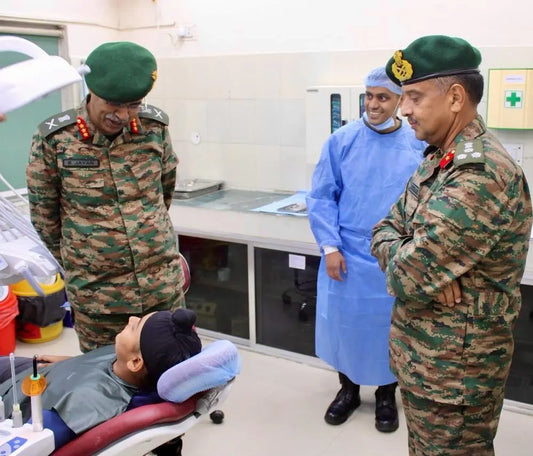 DGDS Lt Gen Balakrishnan Jayan Reviews Readiness, Dental Care at 16 Corps Unit