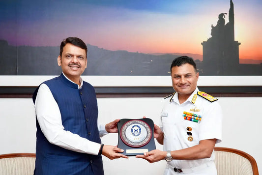 Vice Admiral Krishna Swaminathan Briefs Maharashtra CM Devendra Fadnavis on Maritime Security and Coastal Defence