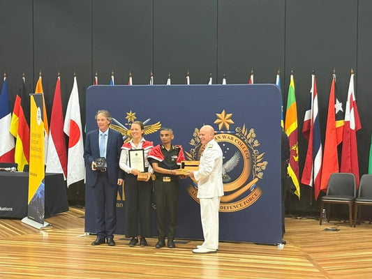Colonel Prateek Roy Honoured with Geddes Gavel Award at Australian Defence College