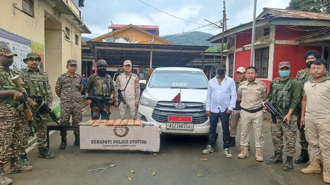 Manipur Security Forces Seize 15.35 Kg of Opium in Fake Army Vehicle Bust